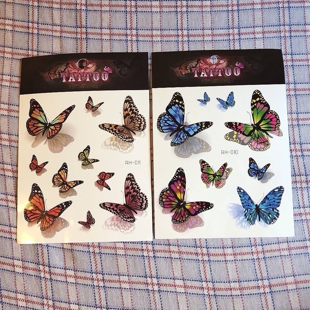 Butterfly Temporary Tattoos 3D